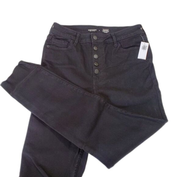 Old Navy Rockstar black Super Skinny Extra High Rise size 8 - Picture 1 of 8